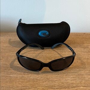 COSTA Brine Black Polarized Sunglasses with Case-Womenswear